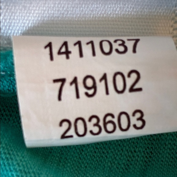 J. JILL Women Large Turquoise Cotton Roll Tab Sleeve Popover Collared Tunic Top - Picture 14 of 14